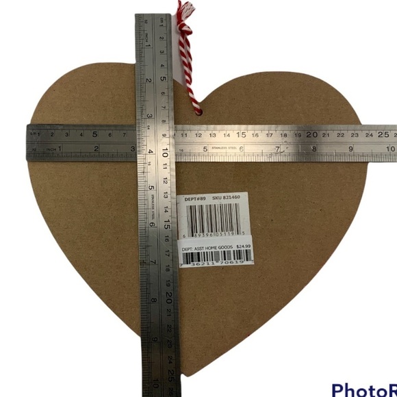 Valentines Wall Hanging Double Layer Heart Wood Plaque 10” X 9.6” NEW - Picture 6 of 6